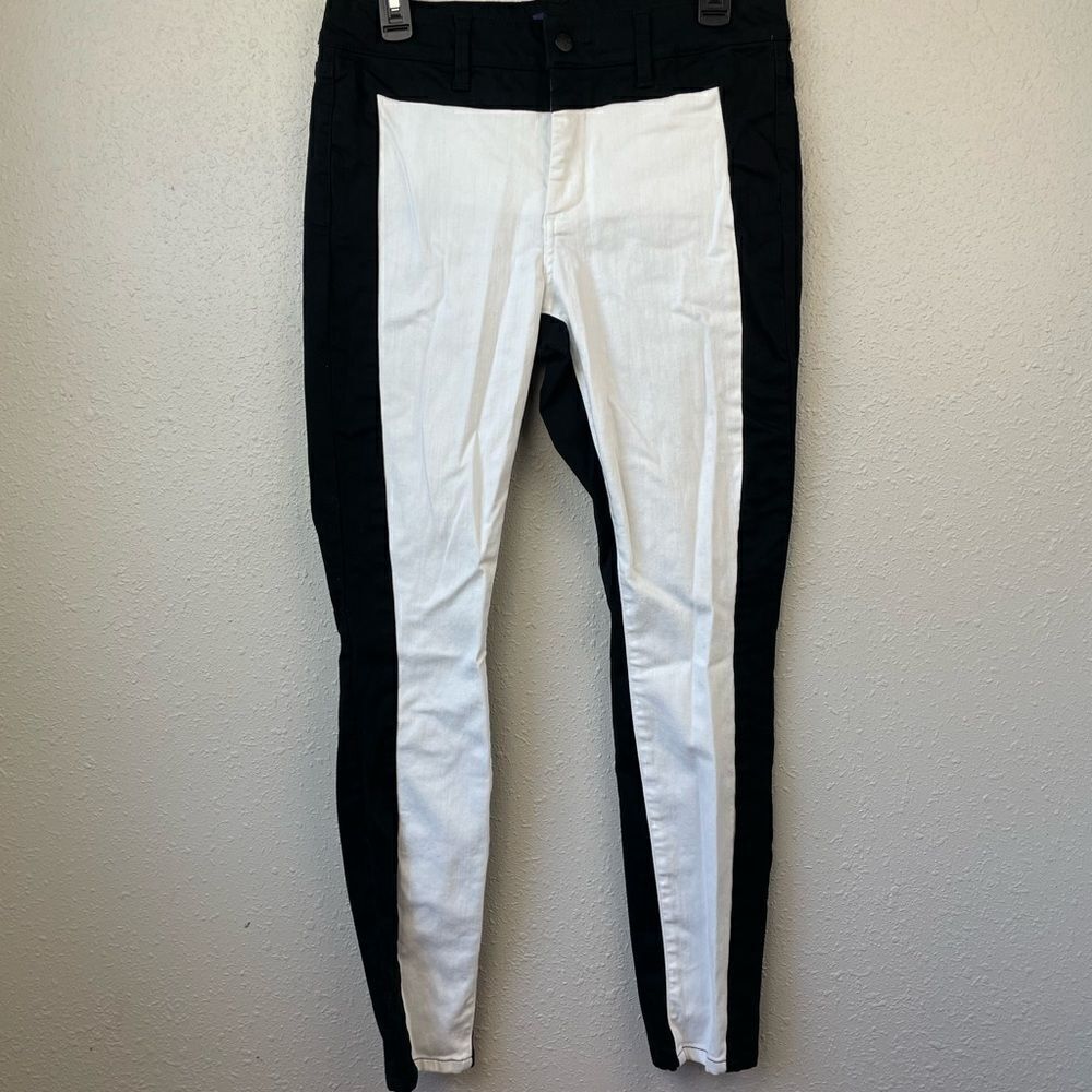 NY+ DJ Black And White Legging Jeans Size 8 EUC
